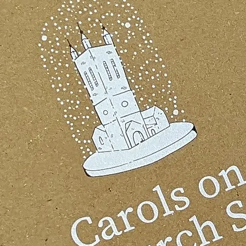 white ink on kraft paper